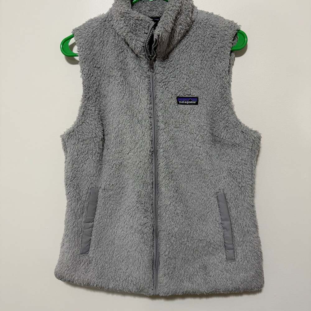 Patagonia Los Gatos Fleece Vest Gray Full Zip High Pile Womens Large 25216